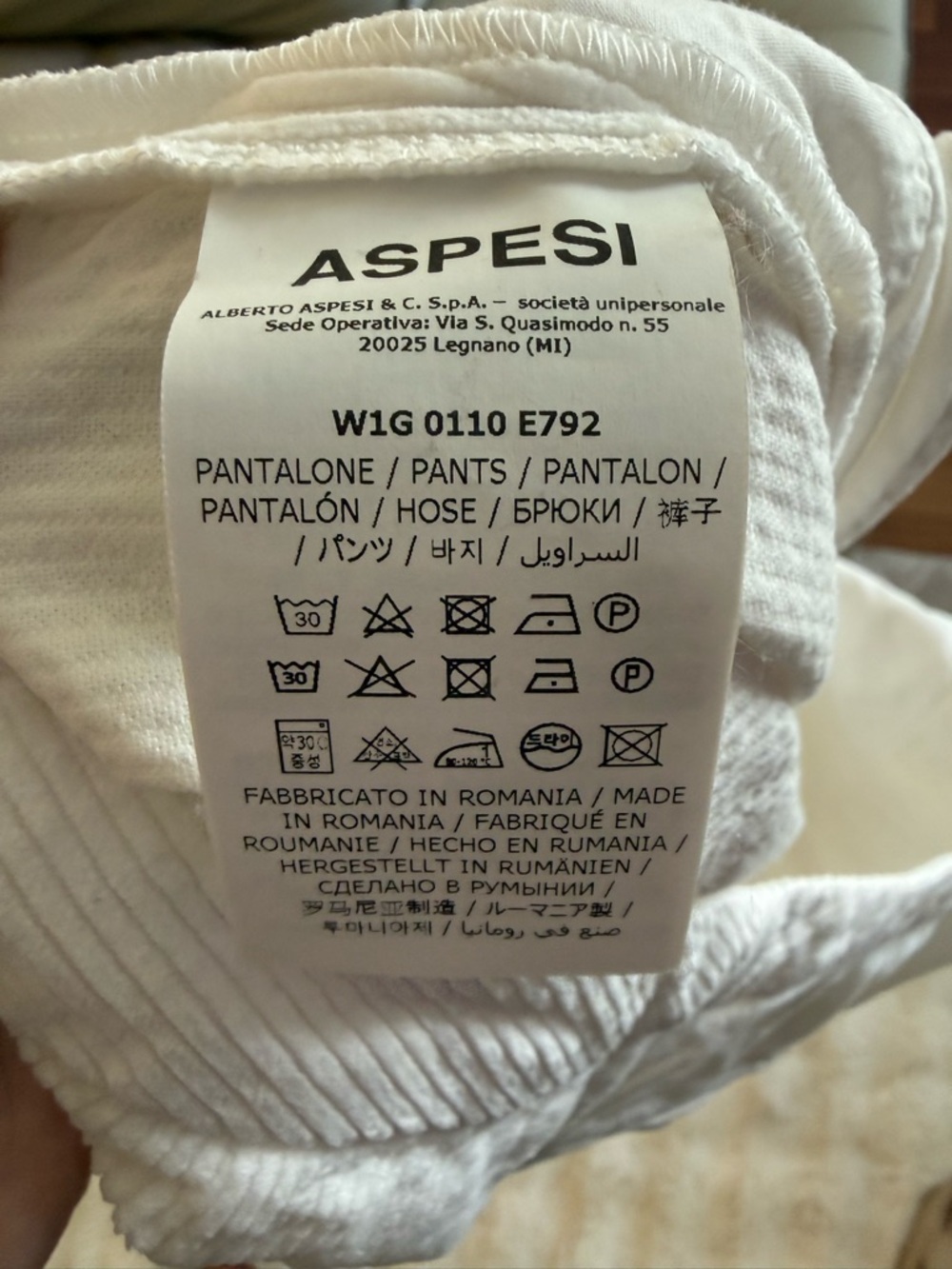 Aspesi  Corduroy Pants Straight Leg Minimalist Italian Cotton .  44EU 12US - Picture 4 of 12